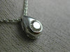 ESTATE .27CT DIAMOND 14KT WHITE GOLD SOLITAIRE TEAR DROP BEZEL FLOATING PENDANT