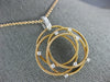 ESTATE LARGE .18CT DIAMOND 18K WHITE AND ROSE GOLD 3D MESH FLOWER ETOILE PENDANT