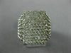 ESTATE LARGE 1.0CT DIAMOND 14KT WHITE GOLD 3D PAVE RECTANGULAR MULTI ROW RING