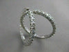 ESTATE 2.34CTW DIAMOND 14K WHITE GOLD EARRINGS LARGE 30MM 1" HOOP F/G VSSI 19740