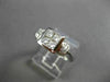 ESTATE WIDE .75CT DIAMOND 18KT WHITE GOLD INVISIBLE PRINCESS SQUARE RING #22114