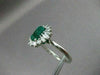 ANTIQUE 1.90CT DIAMOND & AAA COLOMBIAN EMERALD PLATINUM ENGAGEMENT RING #22258