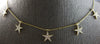 ESTATE LARGE .82CT DIAMOND 14KT YELLOW GOLD 3D STAR BY THE YARD LOVE NECKLACE