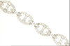 ESTATE 3.0CT DIAMOND 14KT WHITE GOLD 3D MULTI LEAF LOVE KNOT TENNIS BRACELET