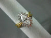 ESTATE 1.18CT MARQUISE DIAMOND 18K WHITE & YELLOW GOLD 3D ENGAGEMENT RING #15282