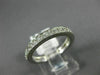 ANTIQUE .64CT DIAMOND 14KT WHITE GOLD 3D FILIGREE MILGRAIN ETERNITY RING #20463