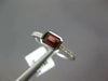 ESTATE .74CT DIAMOND & AAA GARNET 14KT WHITE GOLD 3D EMERALD CUT BEZEL FUN RING