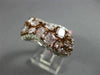 ESTATE WIDE 4.17CT WHITE & PINK DIAMOND 18KT WHITE GOLD CLUSTER ANNIVERSARY RING