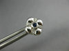 ESTATE .20CT DIAMOND & AAA SAPPHIRE 14KT WHITE GOLD FLOWER SQUARE STUD EARRINGS