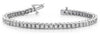 ESTATE 7.0CT DIAMOND 14KT WHITE GOLD 3D CLASSIC ROUND SEMI BEZEL TENNIS BRACELET