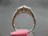 LARGE GIA 1.64CT WHITE & PINK DIAMOND 18KT 2 TONE GOLD FILIGREE ENGAGEMENT RING