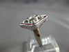 LARGE 1.17CT DIAMOND & AAA RUBY 18KT WHITE GOLD ENGAGEMENT RING 28179