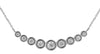 ESTATE .50CT DIAMOND 14KT WHITE GOLD 9 STONE BEZEL JOURNEY ETOILE LOVE NECKLACE