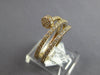 ESTATE WIDE .71CT DIAMOND 14KT YELLOW GOLD 3D CLASSIC CRISS CROSS NAIL FUN RING