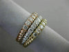 ESTATE LARGE 2.70CT DIAMOND 14K WHITE YELLOW & ROSE GOLD ETERNITY STACKABLE RING