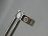 0.25CT DIAMOND 14K WHITE GOLD ROUND 3 STONE ETOILE HEXAGON HUGGIE EARRINGS #27865