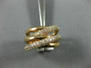 ESTATE WIDE 1.03CT DIAMOND 14KT ROSE GOLD 3D CLASSIC MULTI ROW ANNIVERSARY RING
