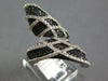 EXTRA LARGE 2.26CT WHITE & BLACK DIAMOND 14K WHITE GOLD CRISS CROSS CHECKER RING