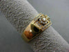 ESTATE WIDE .75CT DIAMOND 18KT ROSE GOLD 3D 3 FLOWER MILGRAIN ANNIVERSARY RING