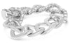 ESTATE .62CT DIAMOND 14KT WHITE GOLD 3D MULTI LINK FLEXIBLE LOVE KNOT FUN RING