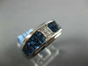 ESTATE 3.20CT DIAMOND & AAA SAPPHIRE 18K WHITE GOLD PRINCESS INVISIBLE MENS RING