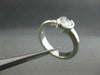 ESTATE WIDE .55CT DIAMOND 14K WHITE GOLD ROUND SEMI BEZEL ENGAGEMENT RING #18137
