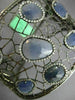 EXTRA LARGE 15.78CT DIAMOND & AAA SLICED SAPPHIRE 18K BLACK GOLD BANGLE BRACELET