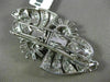 ANTIQUE EXTRA LARGE 5.0CT DIAMOND PLATINUM 3D FLOWER SWIRL MULTI ROW BROOCH PIN