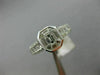 ESTATE 1.33CT DIAMOND 18KT WHITE GOLD 3D CLUSTER OCTAGON FRIENDSHIP PROMISE RING