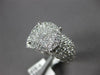 EXTRA LARGE 3.04CT DIAMOND 18KT WHITE GOLD 3D CLUSTER INVISIBLE ENGAGEMENT RING