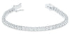 ESTATE LARGE 10.0CT DIAMOND 14KT WHITE GOLD 3D CLASSIC ROUND TENNIS BRACELET