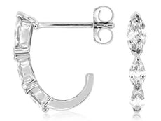 .66CT DIAMOND 14KT WHITE GOLD 3D MARQUISE SHAPE CLASSIC UMBRELLA HAGING EARRINGS