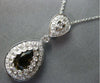 1.05CT DIAMOND & AAA SMOKY TOPAZ 14KT WHITE GOLD PEAR SHAPE & ROUND HALO PENDANT