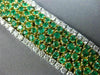 ESTATE LARGE 8.08CT DIAMOND & AAA EMERALD 18KT TWO TONE GOLD 3D TENNIS BRACELET