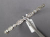 1.40CT DIAMOND 14K WHITE GOLD 3D ROUND & MARQUISE SHAPE FILIGREE BANGLE BRACELET