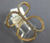 ESTATE LARGE .22CT DIAMOND 18KT YELLOW GOLD 3D CLASSIC LOVE KNOT BAR FUN RING