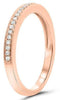 .11CT DIAMOND 14KT ROSE GOLD 3D ROUND FILIGREE SEMI ETERNITY ANNIVERSARY RING