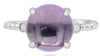 4.45CT DIAMOND & AAA AMETHYST 14KT WHITE GOLD 3D ROUND 3 STONE BEADED FUN RING