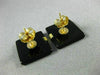 ESTATE LARGE AAA BLACK ONYX 14KT YELLOW GOLD CLASSIC SQUARE STUD EARRINGS #26504