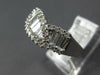 WIDE 1.88CT DIAMOND 18KT WHITE GOLD ROUND & BAGUETTE LEAF CRISS CROSS LOVE RING