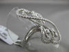 ANTIQUE MASSIVE 1.36CT DIAMOND 18KT WHITE GOLD 3D FLOATING MUSICAL NOTE FUN RING
