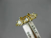 ESTATE .37CT DIAMOND 14KT YELLOW GOLD 3 STONE SEMI MOUNT ENGAGEMENT RING #22422