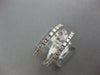 ESTATE WIDE .95CT DIAMOND 14KT WHITE GOLD 3D FLEXIBLE CRISS CROSS LOVE RING