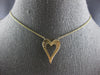 ESTATE .64CT DIAMOND 14KT YELLOW GOLD 3D ROUND CLASSIC OPEN HEART LOVE NECKLACE