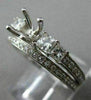 1.0CT ROUND & PRINCESS DIAMOND 14KT WHITE GOLD 3D SEMI MOUNT ENGAGEMENT RING SET