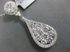 ESTATE LARGE 1.32CT DIAMOND 18KT WHITE GOLD CLUSTER ROUND TEAR DROP LOVE PENDANT