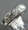 LARGE 2.0CT DIAMOND 14KT WIHITE GOLD 3D CHANNEL ROUND WEDDDING ANNIVERSARY RING