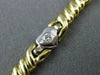 ESTATE WIDE .45CT DIAMOND 14KT WHITE & YELLOW GOLD HEART LOVE BRACELET #15359