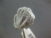 ESTATE WIDE 1.20CT DIAMOND 14KT WHITE GOLD ROUND & BAGUETTE MULTI LEAF FUN RING