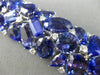 ESTATE MASSIVE 127.56CT DIAMOND & TANZANITE 18KT WHITE GOLD MULTI SHAPE BRACELET